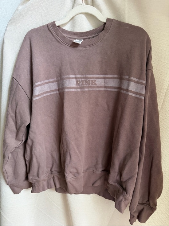 PINK Victoria's Secret Sweaters - PINK Victoria's Secret Women's Crewneck Sweatshirt in Mauve/Brown Color